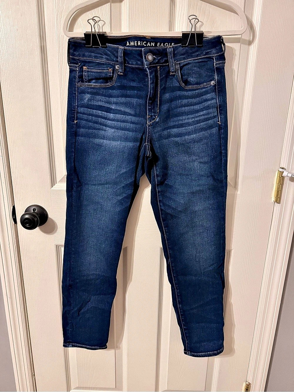 American Eagle Next Level Stretch Skinny Jeans Blue Size 8 short